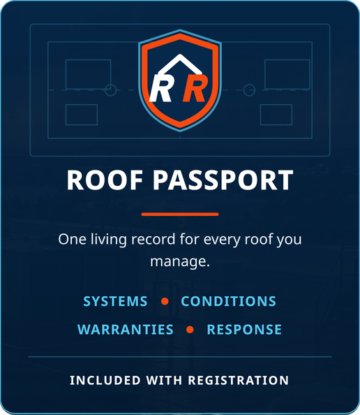 Roof Passport by Roof React: one living record for every roof you manage
